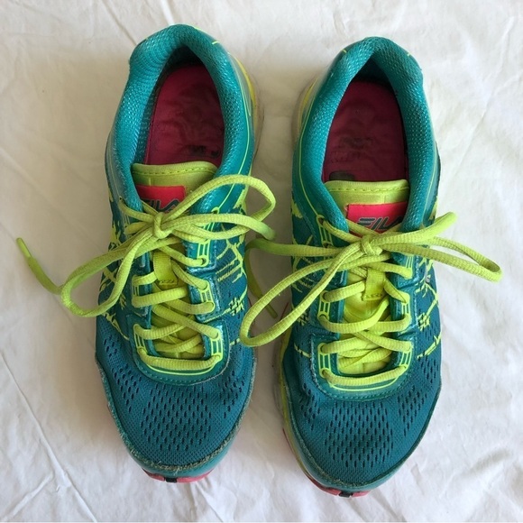 FILA Green Running Sneakers Size 7.5 - Picture 2 of 5